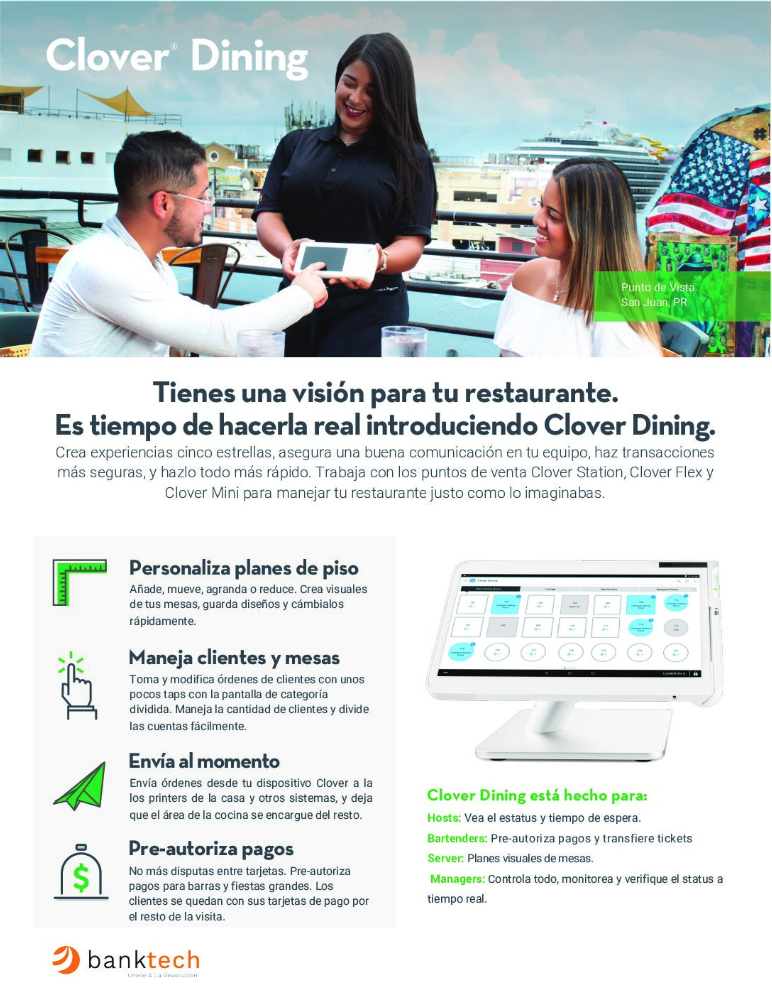 BankTech Clover Dining PDF